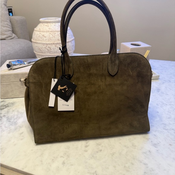 VIRAL CLAUDIA FIRENZE OLIVE GREEN SUEDE LEATHER TOTE SATCHEL BAG NWT - Picture 15 of 15